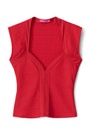 Shaped Bandage Top – High risk red