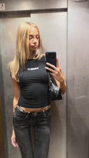 Baby Tee – Black/silver